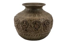 Antique Indian Cast Bronze Ritual Vase,