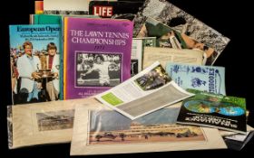 Box of Assorted Programmes, Magazines & Sporting Programmes, including tennis, golf, TT Races,