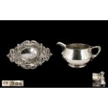 Arts & Crafts Hand Crafted Superb Planished Silver Cream Jug of wonderful proportions,