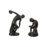 Two Small 19thC Bronzes, After The antique,