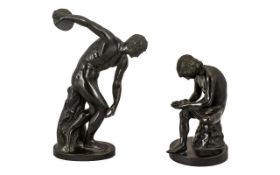 Two Small 19thC Bronzes, After The antique,