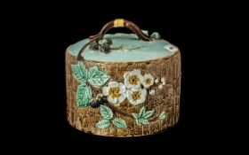 Minton or Wedgwood Majolica Stilton Cheese Cover of large size,