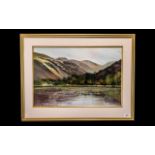 Signed Original Pastel Drawing of Ullswater Head by local artist Margaret Rodwell; mounted,