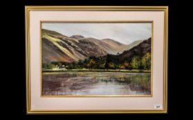 Signed Original Pastel Drawing of Ullswater Head by local artist Margaret Rodwell; mounted,