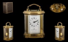 Mathew Norman Superb Quality & Heavy Brass Carriage Clock in the form of a Gentleman's 18th century