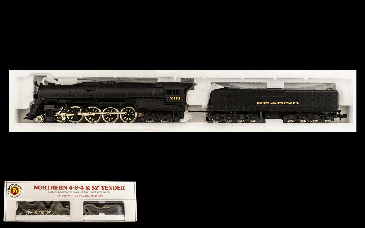 Bachman Northern 4.8.4 & 52 Tender N Scale- Reading. Aged 8 to Adult Collection.