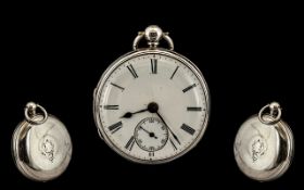 Ladies or Small Gents Early Victorian Lever Silver Fob Keywind Pocket Watch.