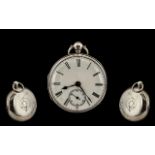 Ladies or Small Gents Early Victorian Lever Silver Fob Keywind Pocket Watch.