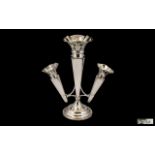 A Nice Quality 1920's Three Branch Sterling Silver Epergne of Tulip Form/Design of excellent