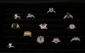 Good Selection of 925 Silver Rings, Various Ring Sizes and Stones.