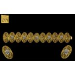 Boodles and Dunthorne 18ct Gold Diamond Set High Fashion Bracelet from the 1970's.