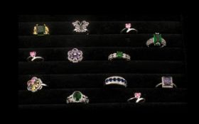 Good Selection of 925 Silver Rings, Various Ring Sizes and Stones.