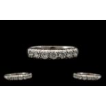 Ladies 18ct White Gold Superb Quality 7 Stone Diamond Set Ring marked 18ct.