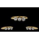 Ladies Attractive 18ct Gold 3 Stone Diamond Set of Nice Quality fully hallmarked for 18ct - 750.