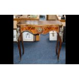 20th Century French Style Kingwood Side Hall Table on shaped cabriole ormalu mounted legs,