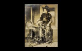 William Farnum - Cowboy Photograph, Original, ink signed, studio photograph; circa 1920; 9 inches (