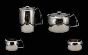 Old Hall - Retro 1950's Stainless Steel ( Satin Finish ) 4 Piece Coffee / Tea Service.