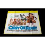 Cinema Poster for 'Carry on Henry' original Quad UK 40 x 30", issued 1971. Folded.