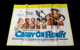 Cinema Poster for 'Carry on Henry' original Quad UK 40 x 30", issued 1971. Folded.