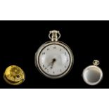 George III Superb Quality Silver Pair Cased Turnip Bubble Glass Verge Driven Pocket Watch signed to