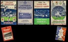 Collection of Official Football Programmes 6 in Total. 1. England v Scotland 14.4.51. at Wembley.