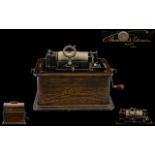 Thomas A Edison USA Standard 2 Minute Cylinder Phonograph. Serial No. 5393019. Circa 1900.