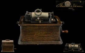 Thomas A Edison USA Standard 2 Minute Cylinder Phonograph. Serial No. 5393019. Circa 1900.