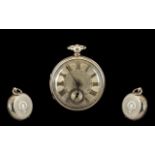 Victorian Period Top Quality Sterling Silver Key Wind Open Faces Fusee/Chain Pocket Watch features