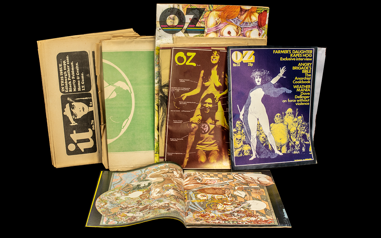 Collection of Oz Magazines & IT Newspapers, some unusual and collectible items. Please see images.