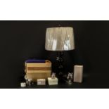 Collection Of Modern Decorative Items To Include A Table lamp And Shade, Boxed Ornaments,