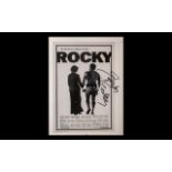 Rocky Rare Poster Book Page Proof Signed By Sylvester Stallone - This item is very special indeed,
