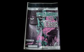 Cinema Poster Horror 'The Terror' Boris Karloff, USA. 1 Sheet, issued 1963, Folded.
