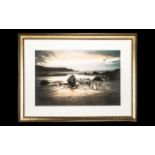 Framed Contemporary Print 'Blowing Sands'.