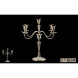 A Large and Impressive Solid Silver 4 Branch Candelabra of Stunning Quality and Proportions, By