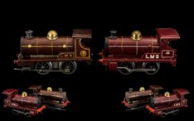 Hornby Tin Plate Clockwork LMS London MIdland Scottish Tank Locomotives (2) circa 1920;s.