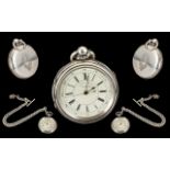 19thC Fine Quality Large and Heavy Silver Open Faced Centre Seconds Chronograph Pocket Watch,