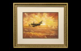 J.D. Williams. A Hawker Siddley Bomber In Flight Watercolour, Signed and Dated 2002, Verso