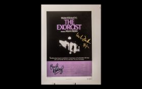 The Exorcist Rare Poster Book Page Proof Signed By William Friedkin & Linda Blair This item is very