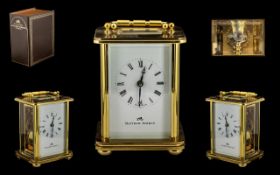 Matthew Norman Top Quality Brass Carriage Clock.