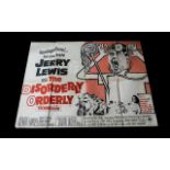 Cinema Poster 'The Disorderly Orderly' Jerry Lewis, Original UK Quad. 40 x 30". Issued 1964.