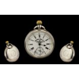 Camerer Kuss and Co Excellent Quality Silver Keyless Open Faced Pocket Watch, lever movement,