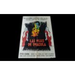 Cinema Poster for 'Dracula' original 1 sheet - Spain. Peter Cushing, issued 1974, folded.