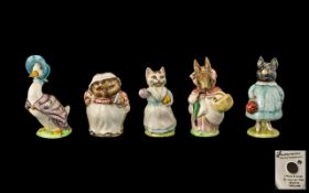 Beswick Beatrix Potter Figures, Five in Total, comprises: 1. Pig-Wig 'Black Pig' issued 1972-1982.