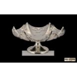 1930's Sterling Silver Ornate Pedestal Bowl of small proportions and pleasing design.