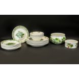 A Collection of Portmeirion Pottery. Comprising 7 Salad Plates - Summer Strawberry Design, 1 Serving