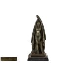 Modern Chiparus Style Bronze Figure Of A Dancing Girl, With Foundry Mark,