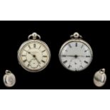 Early Victorian Period Key-Wind Sterling Silver Fusee Driven Open Faced Pocket Watch a/f condition,