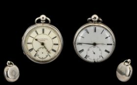 Early Victorian Period Key-Wind Sterling Silver Fusee Driven Open Faced Pocket Watch a/f condition,