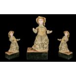 Mid Victorian Fine Quality Wind Up Musical Bisque Headed Doll Automaton; head,
