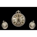 Victorian Period Superior Silver Fusee Driven Open Faced Pocket Watch with excellent designed
